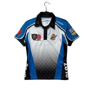 Fuzion Kobe Sportswear Polo Shirt Jersey 2016 Nationals Alberta Canada Curling L